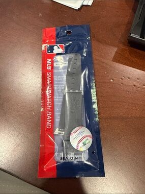 MLB Gray Silicone Smartwatch Band with Team Logo